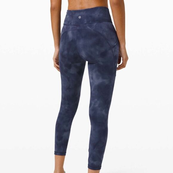 Lululemon Invigorate High-Rise Tight 25" Diamond Dye Shade Naval Blue Size 6 - Picture 6 of 6